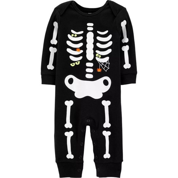 Baby Carter's Halloween Glow-In-The-Dark Skeleton Jumpsuit Newnborn - Picture 1 of 6